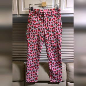 Sugar Thrillz Pink Strawberry Print Jeans